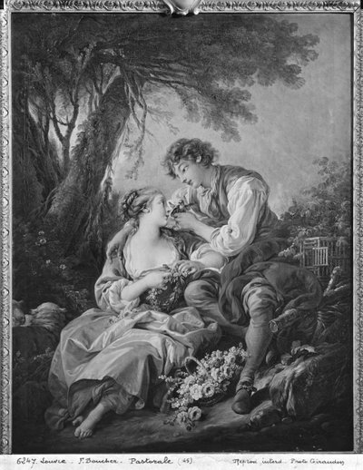 Pastoral scene by François Boucher